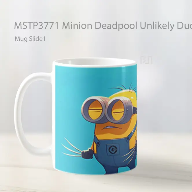 Minion Deadpool Unlikely Duo Mug Gelas Keramik MSTP3771 - All-side / Desain