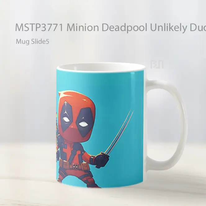 Minion Deadpool Unlikely Duo Mug Gelas Keramik MSTP3771 - All-side / Desain