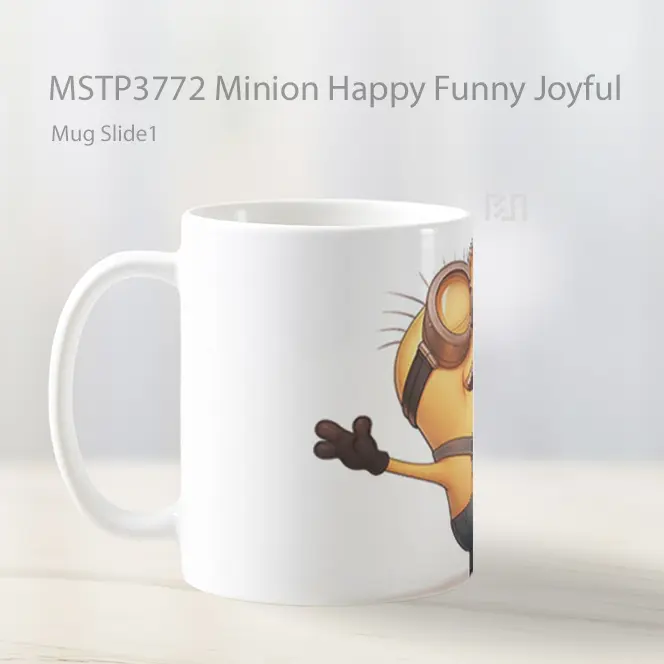 Minion Happy Funny Joyful Mug Gelas Keramik MSTP3772 - All-side / Desain