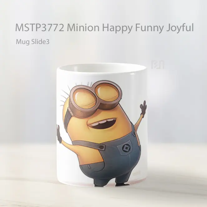 Minion Happy Funny Joyful Mug Gelas Keramik MSTP3772 - All-side / Desain