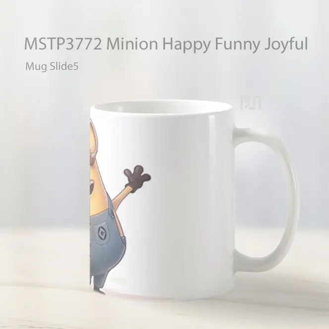 Minion Happy Funny Joyful Mug Gelas Keramik MSTP3772 - All-side / Desain