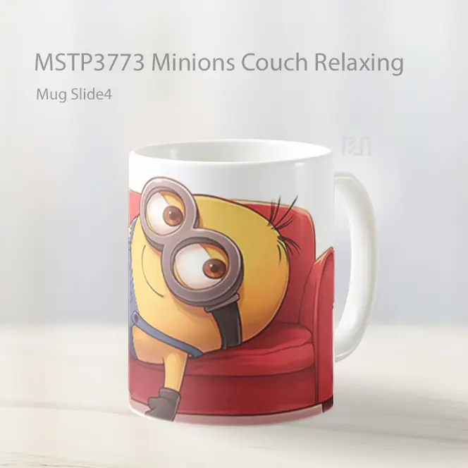 Minions Couch Relaxing Mug Gelas Keramik MSTP3773