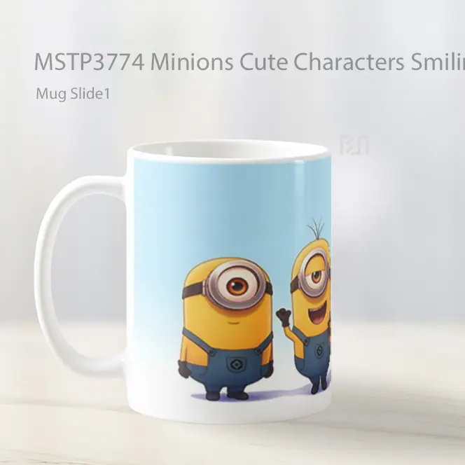 Minions Cute Characters Smiling Mug Gelas Keramik MSTP3774 - All-side / Desain