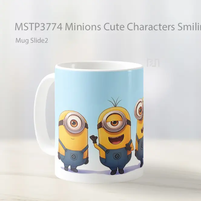 Minions Cute Characters Smiling Mug Gelas Keramik MSTP3774 - All-side / Desain