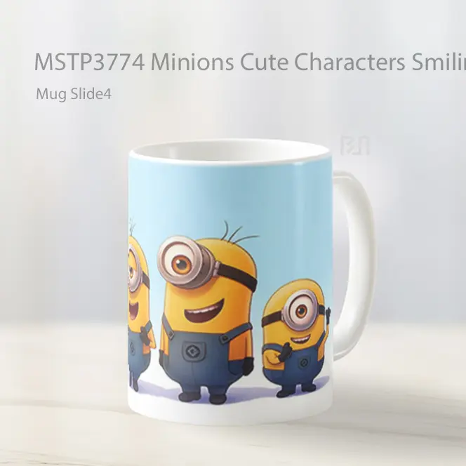 Minions Cute Characters Smiling Mug Gelas Keramik MSTP3774