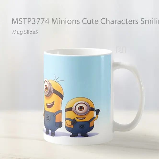Minions Cute Characters Smiling Mug Gelas Keramik MSTP3774 - All-side / Desain