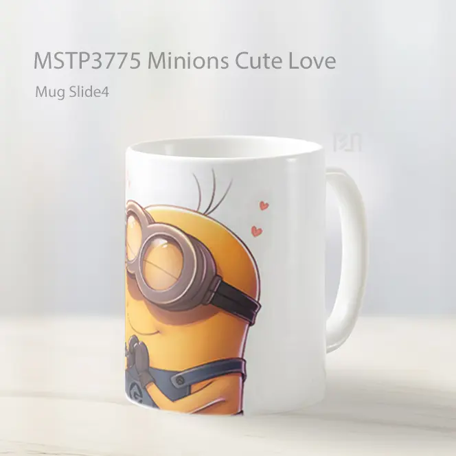 Minions Cute Love Mug Gelas Keramik MSTP3775