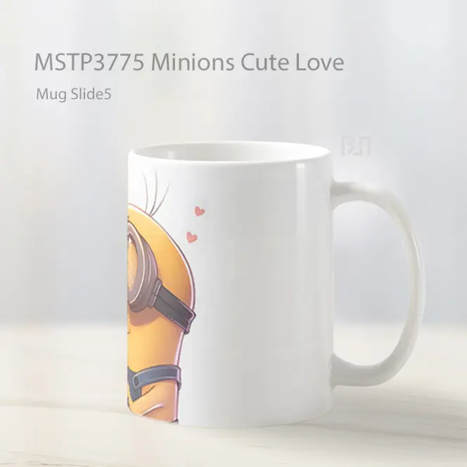 Minions Cute Love Mug Gelas Keramik MSTP3775 - All-side / Desain