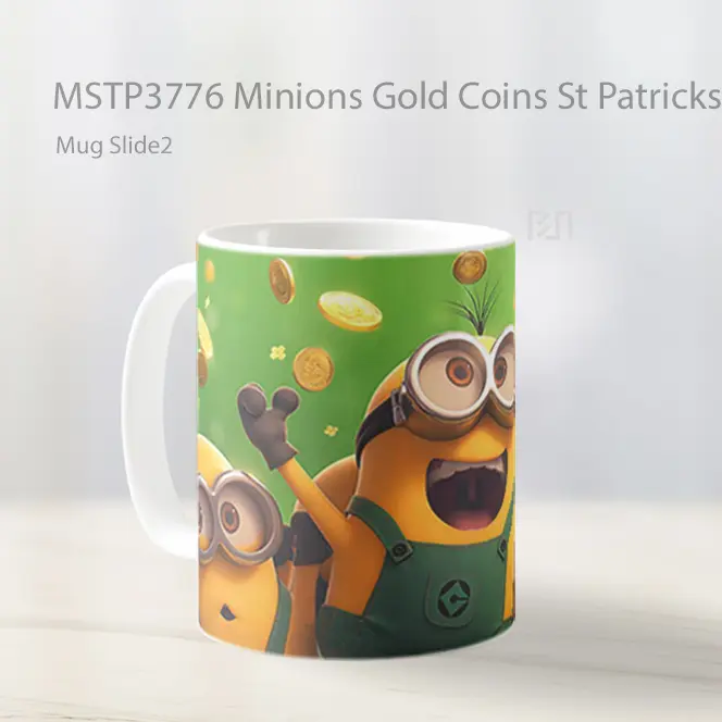 Minions Gold Coins St Patricks Day Mug Gelas Keramik MSTP3776 - All-side / Desain