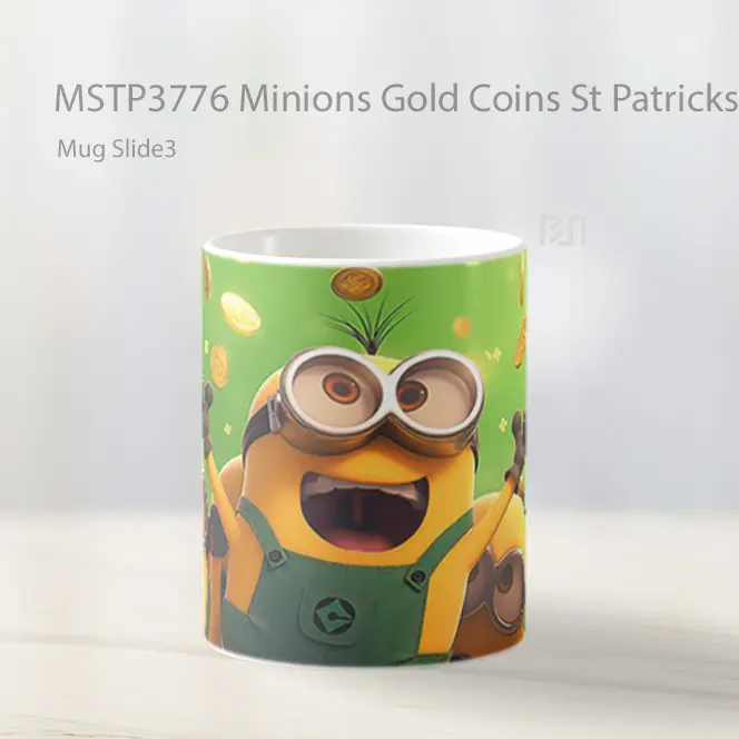 Minions Gold Coins St Patricks Day Mug Gelas Keramik MSTP3776 - All-side / Desain