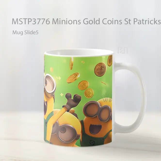 Minions Gold Coins St Patricks Day Mug Gelas Keramik MSTP3776 - All-side / Desain
