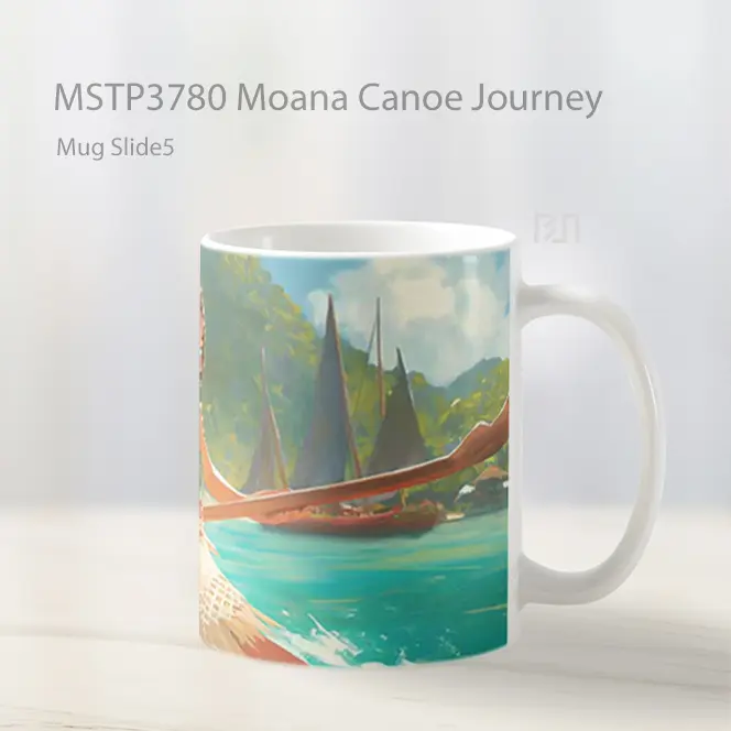 Moana Canoe Journey Mug Gelas Keramik MSTP3780 - All-side / Desain