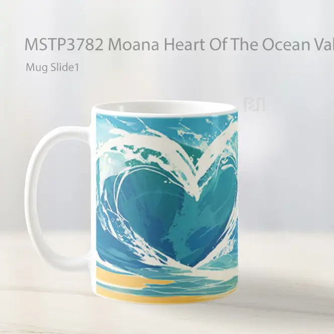 Moana Heart Of The Ocean Valentines Mug Gelas Keramik MSTP3782 - All-side / Desain