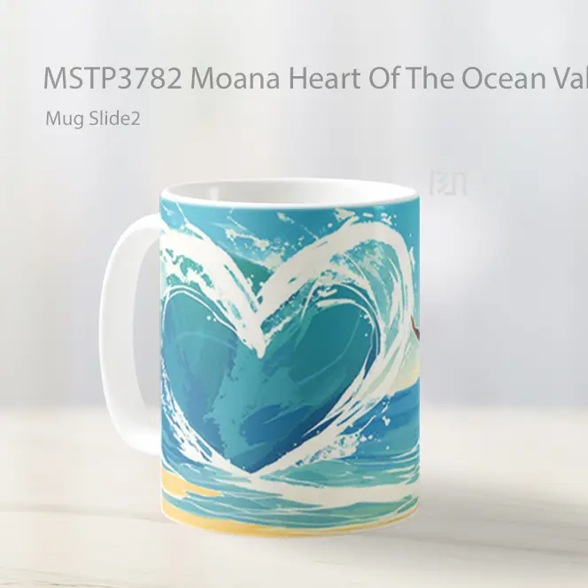Moana Heart Of The Ocean Valentines Mug Gelas Keramik MSTP3782 - All-side / Desain