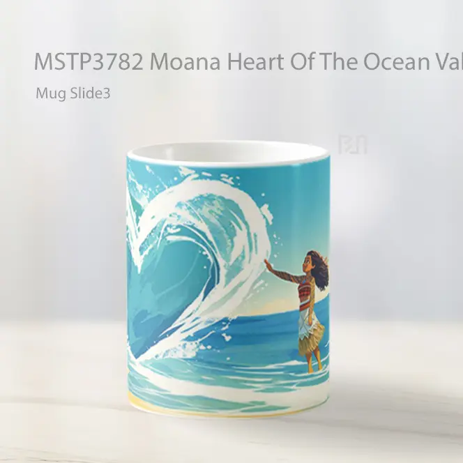 Moana Heart Of The Ocean Valentines Mug Gelas Keramik MSTP3782 - All-side / Desain