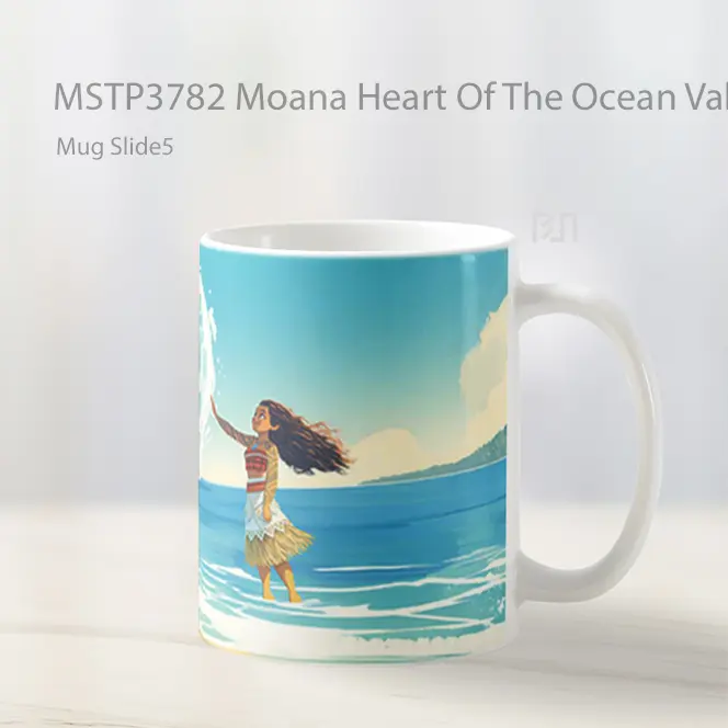 Moana Heart Of The Ocean Valentines Mug Gelas Keramik MSTP3782 - All-side / Desain