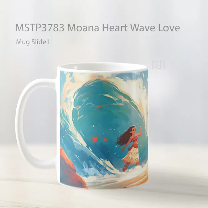 Moana Heart Wave Love Mug Gelas Keramik MSTP3783 - All-side / Desain