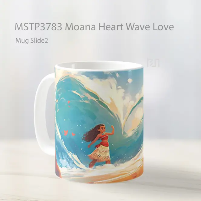 Moana Heart Wave Love Mug Gelas Keramik MSTP3783 - All-side / Desain
