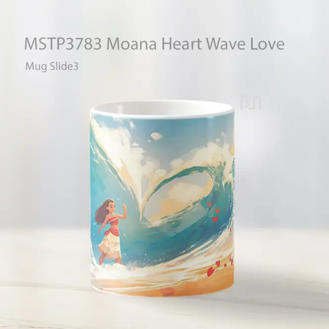 Moana Heart Wave Love Mug Gelas Keramik MSTP3783 - All-side / Desain