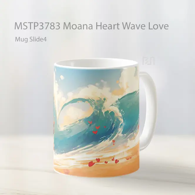 Moana Heart Wave Love Mug Gelas Keramik MSTP3783