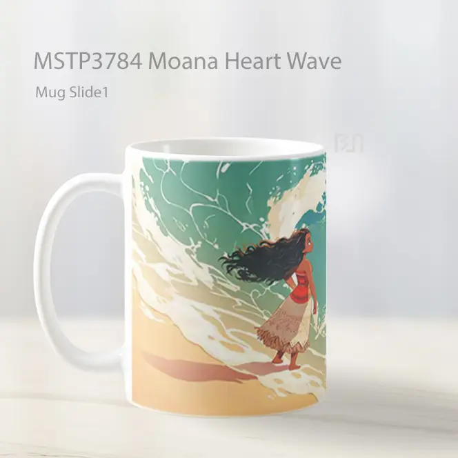 Moana Heart Wave Mug Gelas Keramik MSTP3784 - All-side / Desain