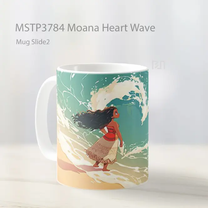 Moana Heart Wave Mug Gelas Keramik MSTP3784 - All-side / Desain