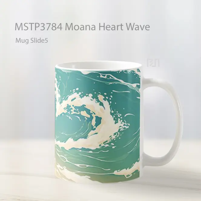 Moana Heart Wave Mug Gelas Keramik MSTP3784 - All-side / Desain