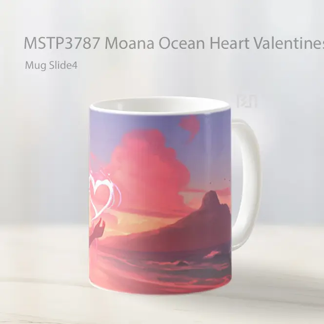Moana Ocean Heart Valentines Mug Gelas Keramik MSTP3787