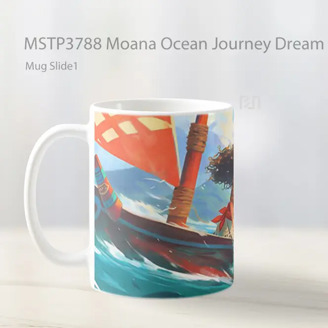 Moana Ocean Journey Dream Mug Gelas Keramik MSTP3788 - All-side / Desain