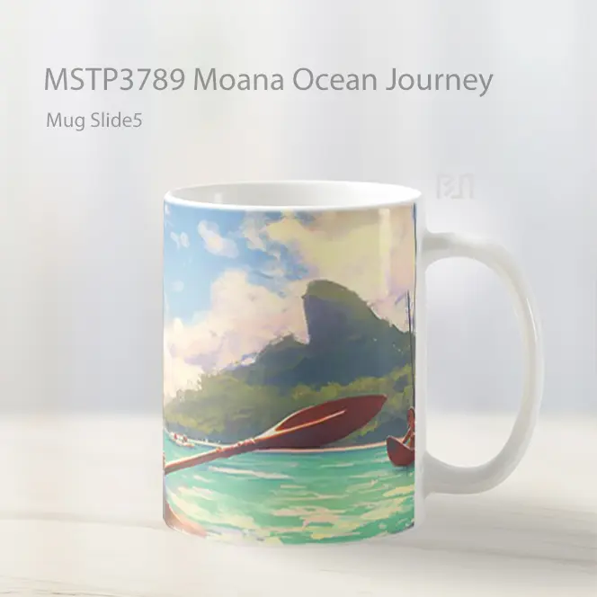 Moana Ocean Journey Mug Gelas Keramik MSTP3789 - All-side / Desain