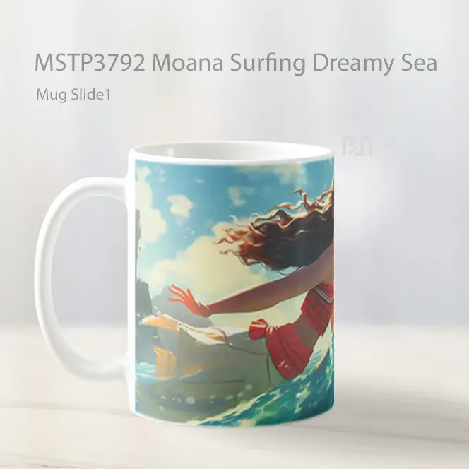 Moana Surfing Dreamy Sea Mug Gelas Keramik MSTP3792 - All-side / Desain
