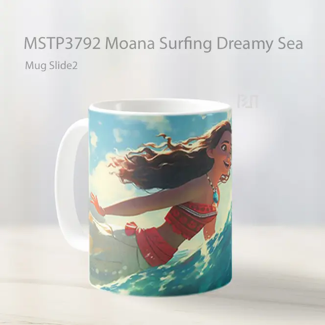 Moana Surfing Dreamy Sea Mug Gelas Keramik MSTP3792 - All-side / Desain