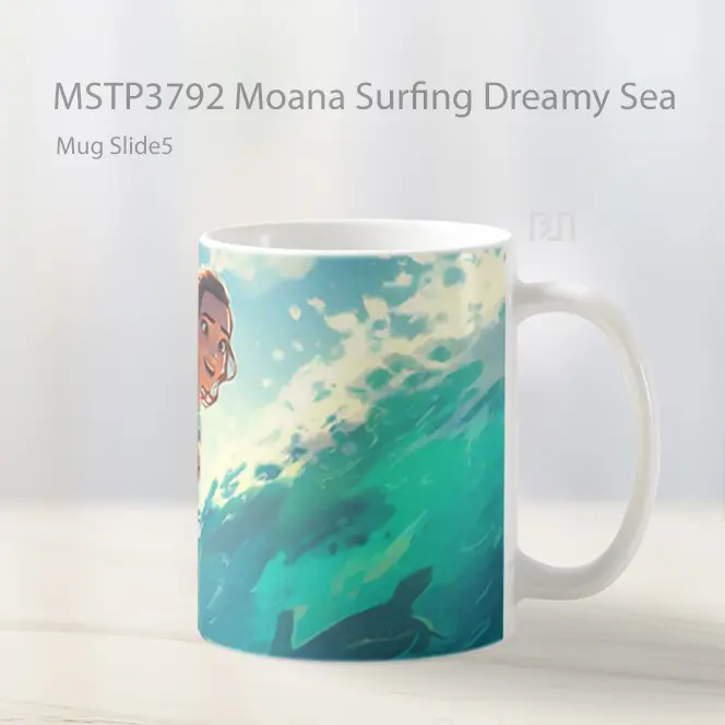 Moana Surfing Dreamy Sea Mug Gelas Keramik MSTP3792 - All-side / Desain