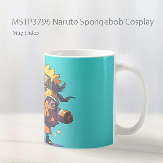 Naruto Spongebob Cosplay Mug Gelas Keramik MSTP3796 - All-side / Desain