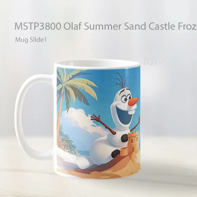 Olaf Summer Sand Castle Frozen Beach Mug Gelas Keramik MSTP3800 - All-side / Desain