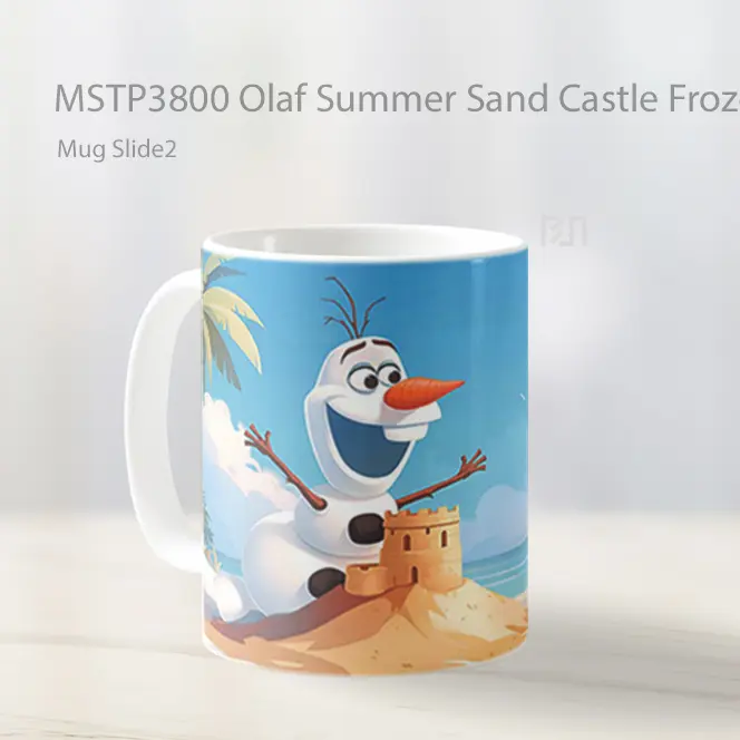 Olaf Summer Sand Castle Frozen Beach Mug Gelas Keramik MSTP3800 - All-side / Desain