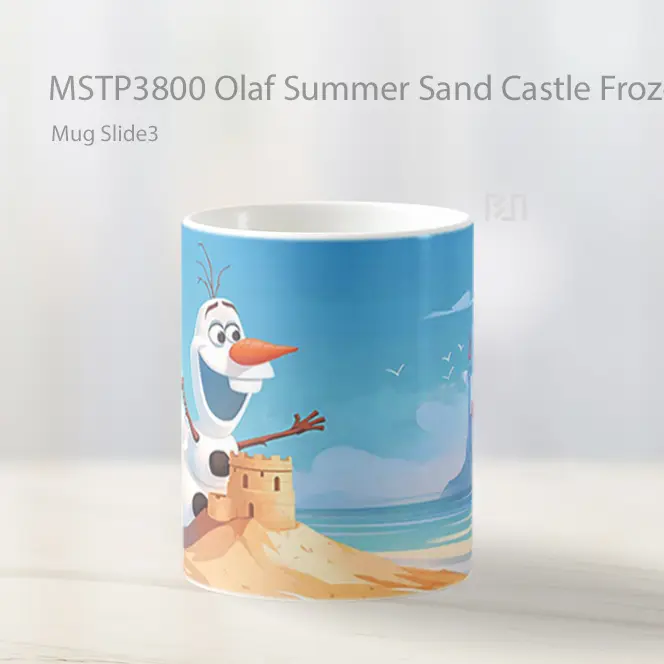 Olaf Summer Sand Castle Frozen Beach Mug Gelas Keramik MSTP3800 - All-side / Desain