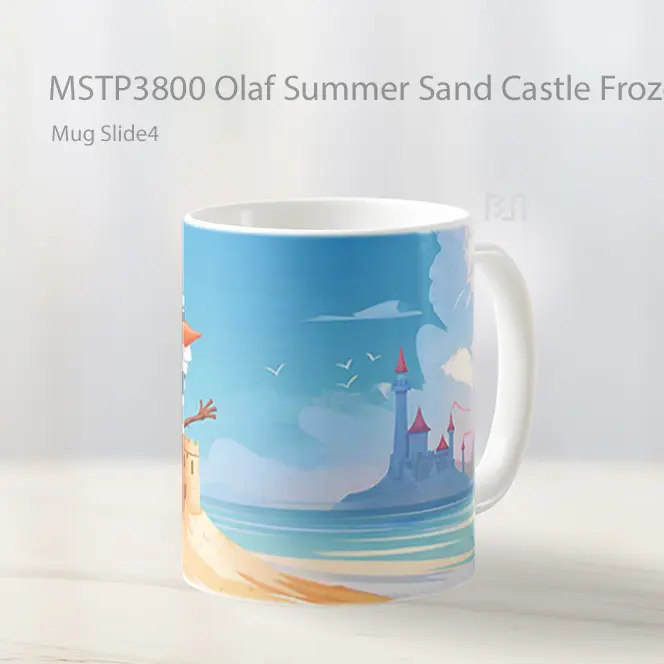 Olaf Summer Sand Castle Frozen Beach Mug Gelas Keramik MSTP3800