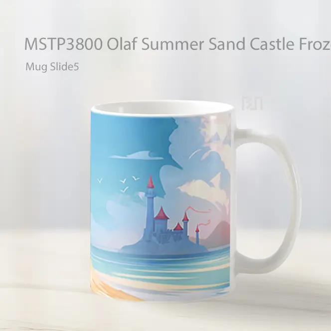 Olaf Summer Sand Castle Frozen Beach Mug Gelas Keramik MSTP3800 - All-side / Desain
