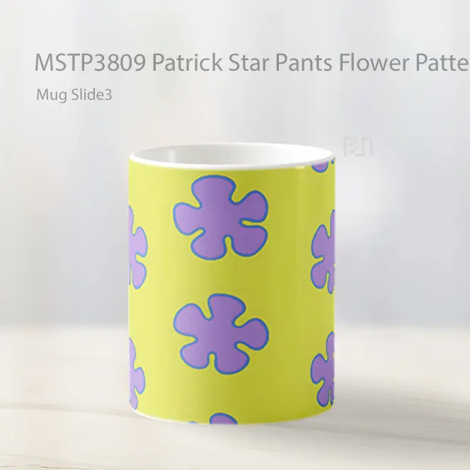 Patrick Star Pants Flower Pattern Spongebob Mug Gelas Keramik MSTP3809 - All-side / Desain