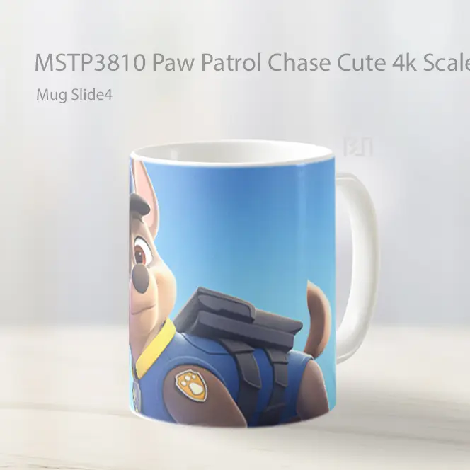 Paw Patrol Chase Cute 4K Scaled Mug Gelas Keramik MSTP3810