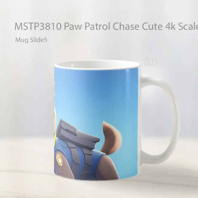 Paw Patrol Chase Cute 4K Scaled Mug Gelas Keramik MSTP3810 - All-side / Desain