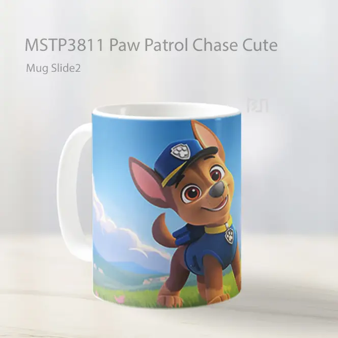 Paw Patrol Chase Cute Mug Gelas Keramik MSTP3811 - All-side / Desain