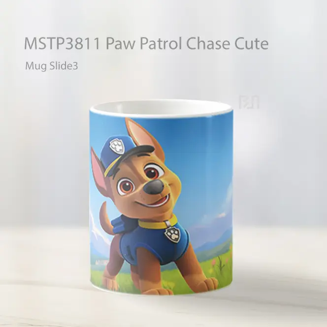 Paw Patrol Chase Cute Mug Gelas Keramik MSTP3811 - All-side / Desain