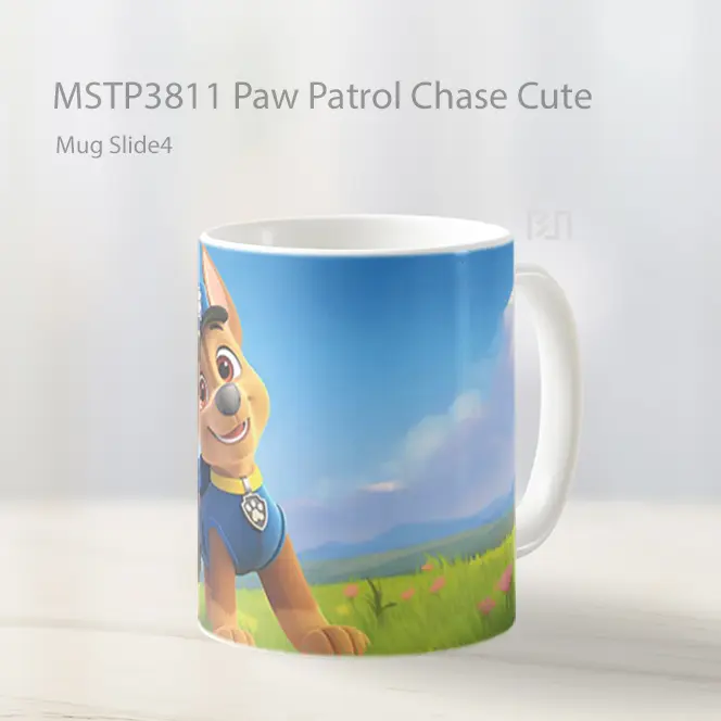 Paw Patrol Chase Cute Mug Gelas Keramik MSTP3811