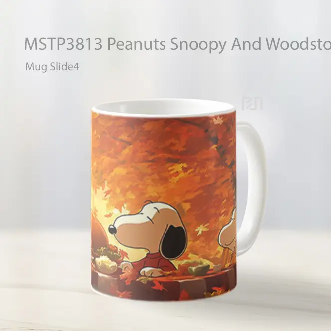 Peanuts Snoopy And Woodstock Dinner Mug Gelas Keramik MSTP3813