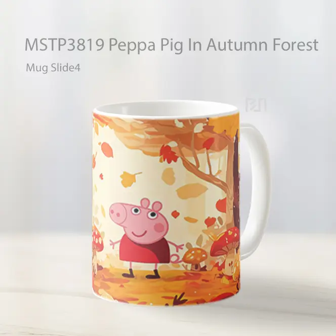 Peppa Pig In Autumn Forest Mug Gelas Keramik MSTP3819