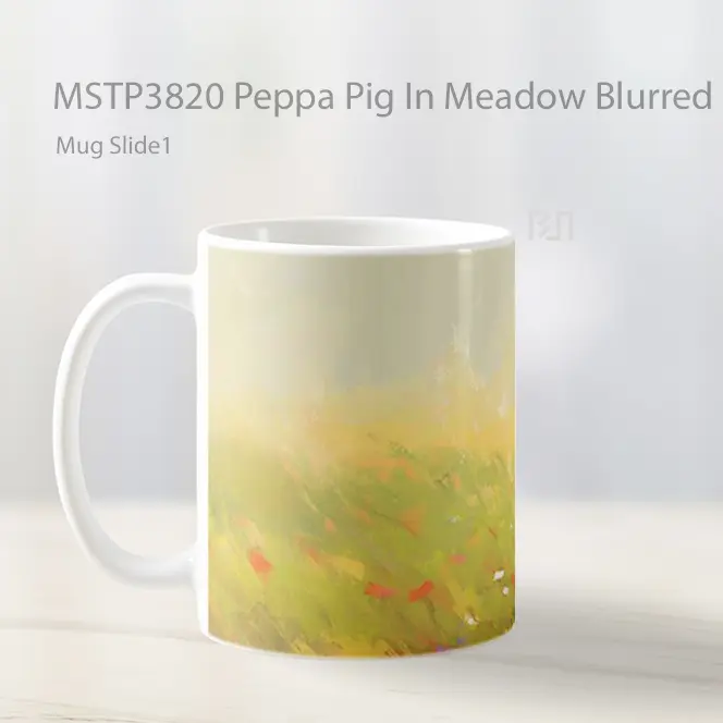 Peppa Pig In Meadow Blurred Mug Gelas Keramik MSTP3820 - All-side / Desain