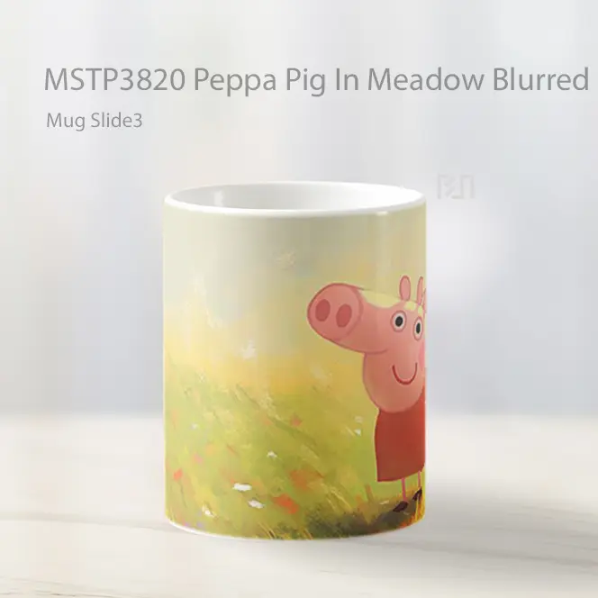 Peppa Pig In Meadow Blurred Mug Gelas Keramik MSTP3820 - All-side / Desain