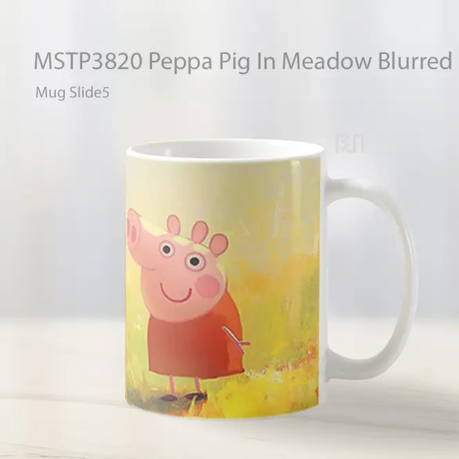 Peppa Pig In Meadow Blurred Mug Gelas Keramik MSTP3820 - All-side / Desain